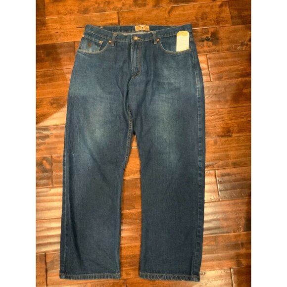 Rocawear Blue Medium Wash Denim Straight Leg Jeans, Size 38 - Picture 1 of 7